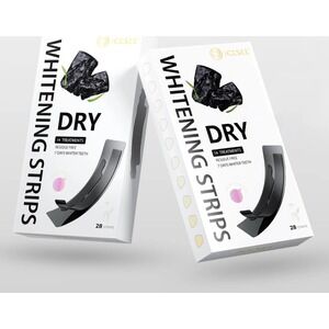 ICESEE Dry Teeth Whitening Strips 14 Treatments 28 Strips Residue Free Whitening